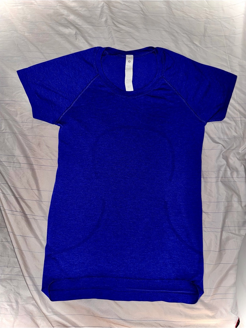 Lululemon Swiftly Tech 2.0 Deep Blue Sea Short Sleeve Shirt Hip Length Size 8